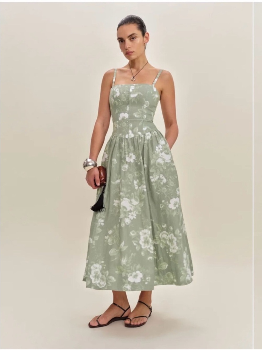 NWT reformation Katarin dress in vendela - size 2